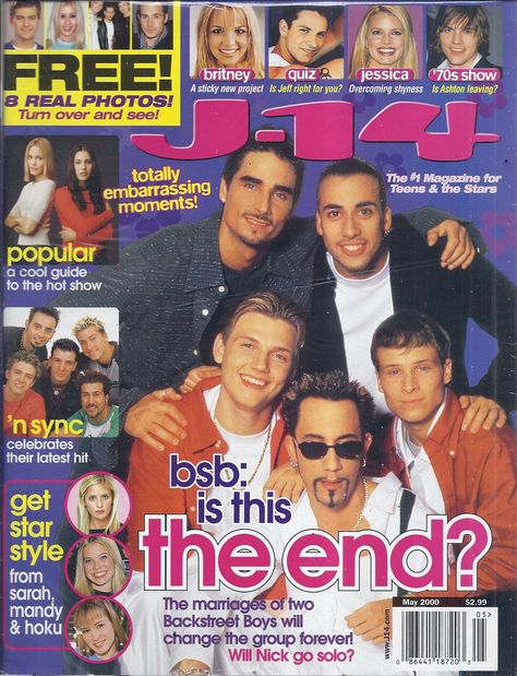 J-14 Magazine 2000s, Early 2000s Magazine Covers, J-14 Magazine, J14 Magazine, Back Street Boys, 2000s Magazines, How To Overcome Shyness, Teen Magazines, Magazine Cover Ideas