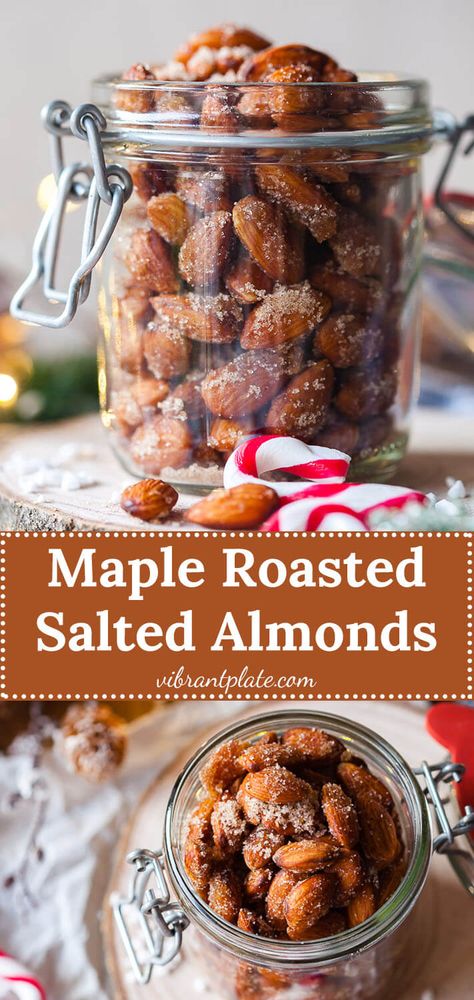 Diy Food Hamper, Savoury Food Gifts, Maple Roasted Almonds, Gluten Free Gift Ideas, Roasted Salted Almonds, Savoury Christmas Gifts, Holiday Food Gift Ideas, Gluten Free Savoury Snacks, Gluten Free Christmas Food