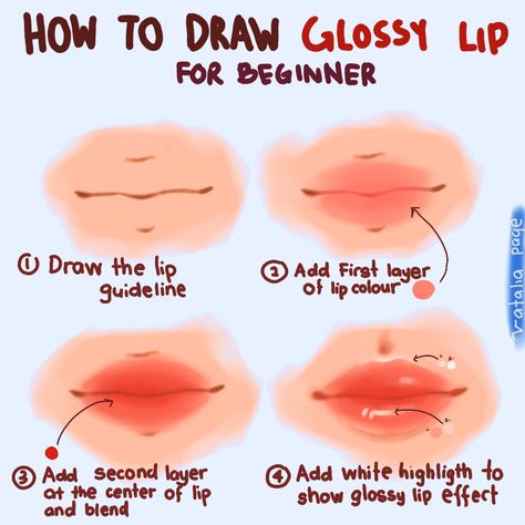 Follow these simple steps to draw the glossy lips effect. Hope this tips will help u draw better Draw Glossy Lips, Lips Step By Step, Steps To Draw, Draw Better, Lip Colour, Glossy Lips, Free Time, To Draw, Step By Step