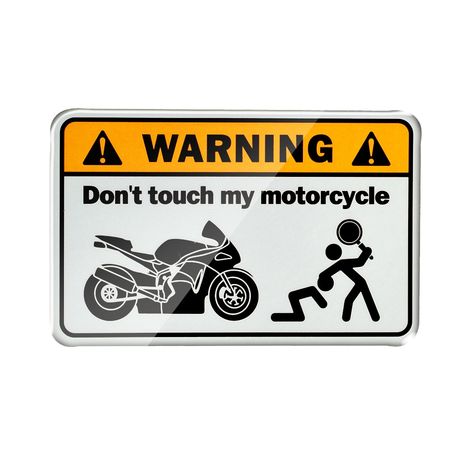 3D Warning Don't Touch My Motorcycle Motorbike Tank Decals Stickers Case for Universal Kawasaki Yamaha Honda Suzuki Ducati|Decals & Stickers| - AliExpress Adidas Wallpapers, Motorbike Accessories, Yamaha Motorcycle, Motorcycle Stickers, Dont Touch, Touch Me, Ducati, Decals Stickers, Novelty Sign