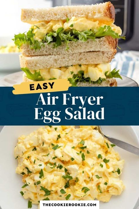 Egg Salad Sandwich Recipe, Easy Egg Salad, The Cookie Rookie, Cookie Rookie, Classic Sandwich, Air Fry Recipes, Egg Salad Sandwiches, Sandwich Fillings, Egg Salad Recipe