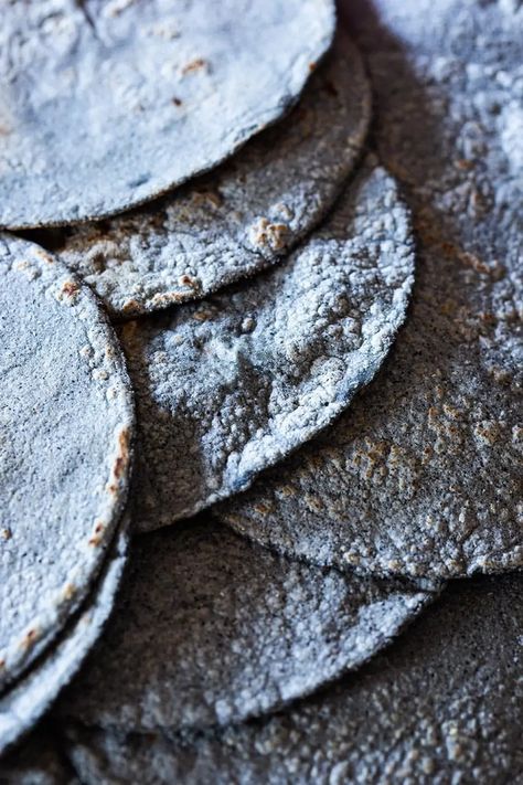 Blue Corn Tortillas Recipe + VIDEO - Maricruz Avalos Kitchen Blog Blue Corn Tortillas Recipe, Blue Cornmeal, Corn Tortilla Recipes, Cornmeal Recipes, Blue Potatoes, Blue Corn Tortillas, Tortillas Recipe, Savory Dinner, Yellow Corn