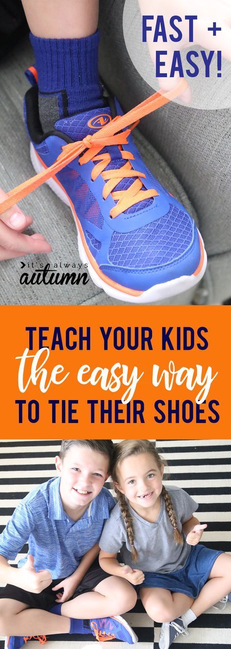 This is the best shoe tying hack ever! Teach your kids the fast and easy way to tie their shoes. It takes about 2 seconds! Easiest Way To Tie Shoes Teaching Kids, Easiest Way To Tie Shoes, Teaching Shoe Tying Kids, Easy Way To Tie Shoe Laces, Easy Ways To Tie Shoes, How To Teach Kids To Tie Shoes, Easy Shoe Lace Tying, Tie Shoes Kids, Tying Your Shoes