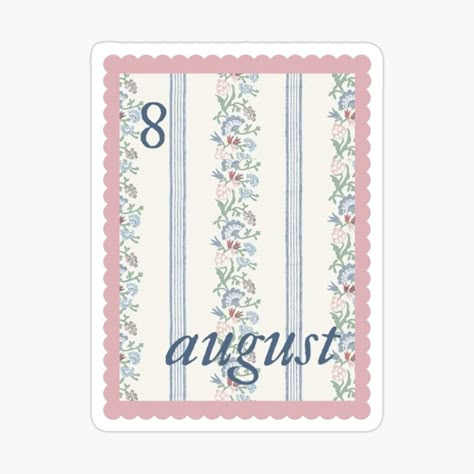 Get my art printed on awesome products. Support me at Redbubble #RBandME: https://www.redbubble.com/i/sticker/august-taylor-swift-folklore-stamp-by-antooarmijo/157944298.EJUG5?asc=u Stickers To Print Aesthetic, Taylor Swift Stickers Printable, August Stickers, Stickers Aesthetic Vintage, Stickers Aesthetic Printable, Journaling Materials, August Taylor Swift, Taylor Swift Stickers, Pink Stanley