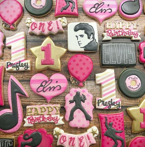 Elvis Birthday Party, Elvis Presley's Birthday, Elvis Cakes, Elvis Presley Cake, Elvis Birthday, Baby Birthday Party Decorations, Sweet Sixteen Birthday Party Ideas, Vegas Birthday, Adult Party Themes