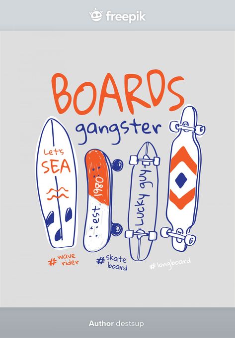 Skateboard Illustration, Skate And Destroy, Tshirt Printing Design, Typography Tshirt, Vintage Typography, 로고 디자인, Text Effects, Boys T Shirts, Vintage Colors