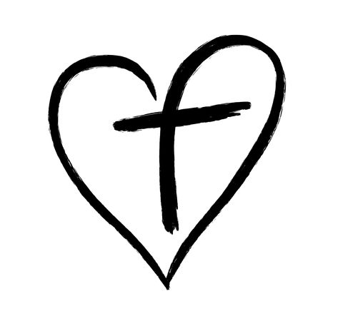 Cross Clipart Black And White, Christian Clipart, Heart And Cross, Cross Clipart, Girl Apartment Decor, Cross Svg, Jesus Is Life, Adobe Suite, Word Tattoos