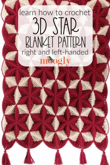 Crochet 3D Star Blanket Pattern: Free Pattern and Video Tutorial - moogly Star Blanket Crochet Pattern Free, Star Pillow Crochet Pattern Free, 2 Color Crochet Blanket Pattern, Star Blanket Crochet Pattern, Star Blanket Pattern, Star Crochet Pattern, Crochet Star Blanket, Crochet Tatting, Crochet Cal