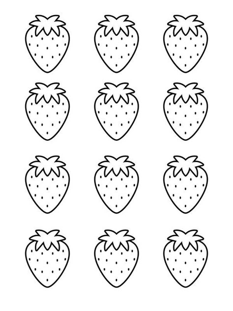 Macaron Stencil Printable, Strawberry Template Free Printable, Macaron Shapes Templates, Macaron Template Free Printable, Macaroon Template Free Printable, Strawberry Black And White, Royal Icing Transfers Free Printable, Macaroon Template, Unicorn Alphabet