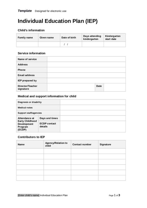 Individual Education Plans Template Awesome 2019 Individual Education Plan Fillable Printable Pdf Iep Template, Individual Education Plan, Literacy And Numeracy, Work Plans, Spreadsheet Template, Personalized Learning, Plan Template, Label Templates, Best Templates