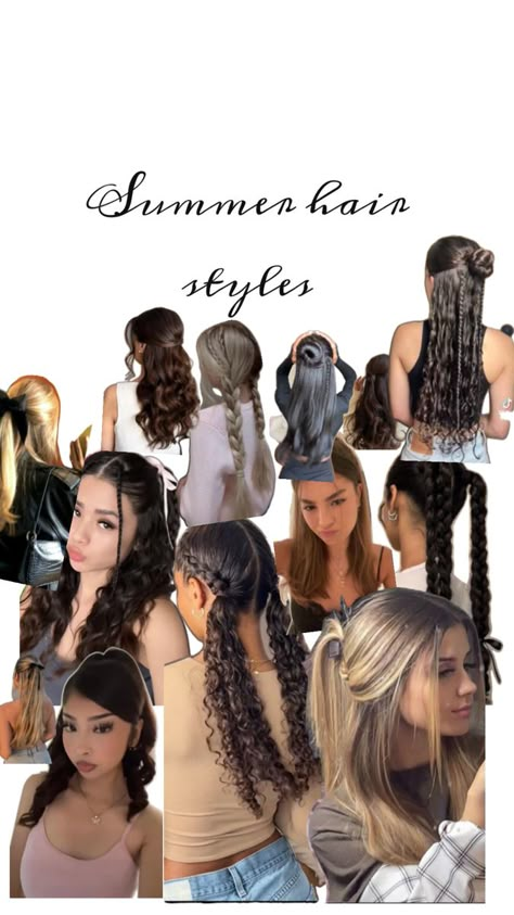 Sundress Hairstyles, Swimming Hair, 2000s Hairstyles, Super Curly Hair, Hair Styels, Hairstyle Examples, Swimming Hairstyles, Quick Natural Hair Styles, Hairstyles For Layered Hair