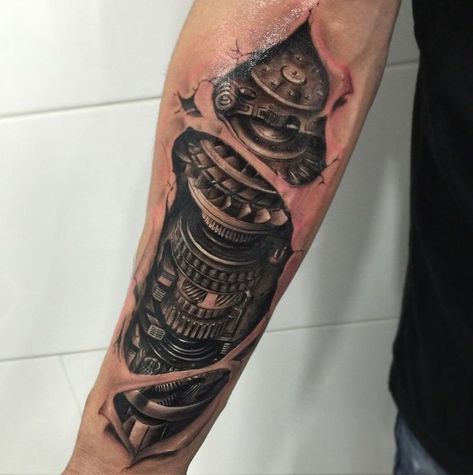 Mechanical Arm Tattoo, Mechanical Tattoo, Forearm Tattoos For Men, Shoulder Armor Tattoo, Biomechanical Tattoo Design, Biomechanical Tattoos, Robot Tattoo, Gear Tattoo, Mechanic Tattoo