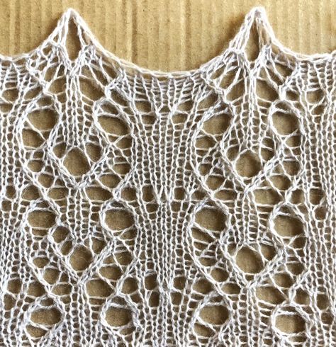 Zephyr: a lace knitting stitch pattern – String Geekery Lace Knitting Stitches, Colorwork Knitting, Lace Knitting Patterns, Textile Arts, Easy Sewing Patterns, Knit Stitch Patterns, Knitting Charts, Beautiful Knitting, Knitting Ideas