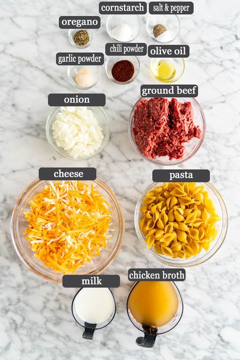 This Cheeseburger Hamburger Helper is a classic comfort food, but homemade and tastes way better. Forget the boxed version and make your own with just a few ingredients and ready in only 30 minutes. #hamburgerhelper #30minutemeals Homemade Hamburger Helper Taco, Mock Hamburger Helper, Spaghetti Hamburger Helper, Homemade Cheese Burger Hamburger Helper, Simple Hamburger Helper Recipes, Double Cheeseburger Hamburger Helper, How To Make Hamburger Helper, Hamburger Helper Copycat, At Home Hamburger Helper