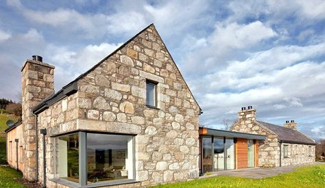 Stone House Plans, Scottish House, Trendy House, Stone Building, Farmhouse Architecture, Stone Cottages, Rural House, Stone Architecture, Modern Farmhouse Exterior