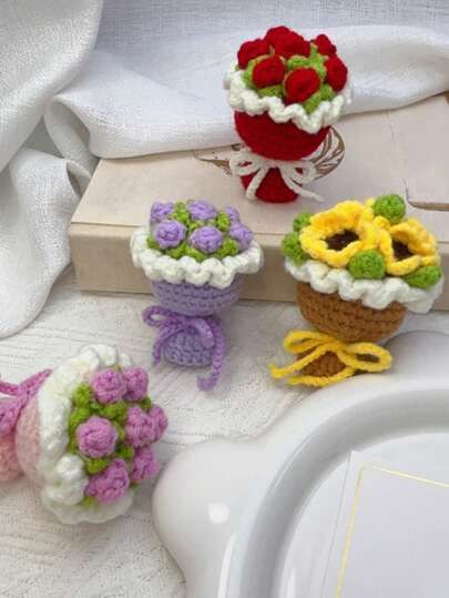 Don't miss this hot deal on SHEIN! Save big on this!🛒1pc Mini Crochet Flower Bouquet Roses Bouquet Graduation Flower Knitted Flower Wedding Guests Handmade Completed Crochet Flowers Bouquet For Women Best Friend Girlfriend Anniversary Graduation Day Wedding Home 
💰Price[$2.70] -4% Cute Crochet Flower Bouquet, Crochet For Girlfriend, Cute Small Crochet Gifts, Crochet Cute Gifts, Mini Flower Bouquet Crochet, Crochet Cute Stuff, Mom Crochet Gifts, Crochet Squishies, Cute Flowers Bouquet