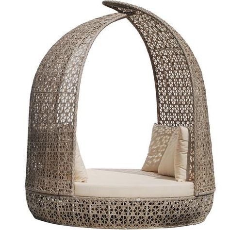 Journey Daybed | Skyline | LuxDeco.com Hanging Daybed, Grey Cushion Covers, Daybed Design, Weathered Furniture, Patio Daybed, Bunk Beds With Stairs, Skyline Design, Outdoor Daybed, Luxury Garden