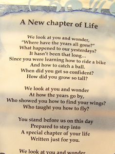 Poem: A New Chapter of Life Graduation Memory Board, Graduation Prayers, Graduations Ideas, New Chapter Quotes, High School Graduation Quotes, Graduation Poems, Graduation Boards, Graduation Memories, Graduation Message