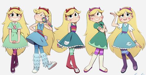 Star Butterfly Outfits, Hulk Character, Kunstjournal Inspiration, Timmy Turner, Star Force, The Forces Of Evil, Cartoon Girls, Fantasias Halloween, Long Blonde