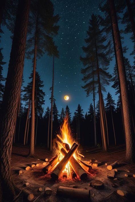 Campfire Aesthetic, Camp Fires, Camping Photography, Camp Fire, Camping Glamping, Camping Outdoors, Illustration Inspiration, Lake Life, Screen Savers