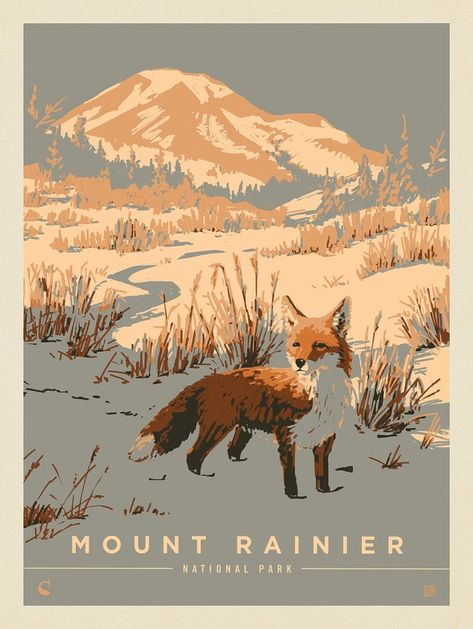 Vintage Nature Posters, National Park Room, Nature Graphic Design Illustration, Nature Poster Design, National Parks Posters, National Park Illustration, Vintage National Park Posters, National Park Prints, Wall Art Animals