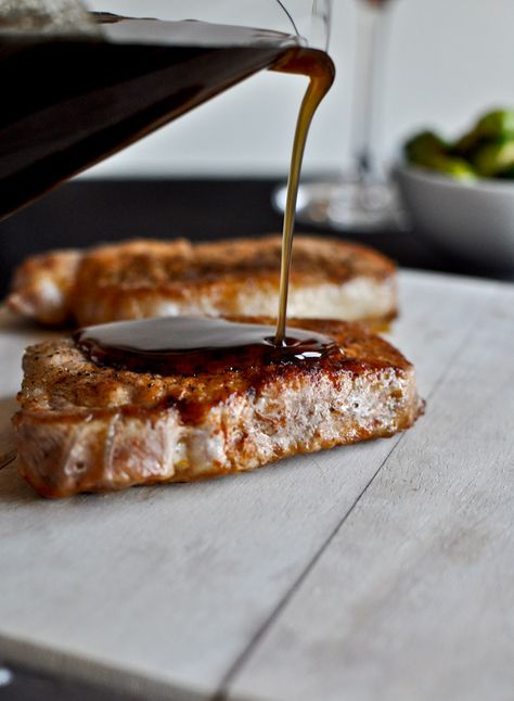 bourbon maple glazed pork chops Boneless Center Cut Pork Chops, Maple Bourbon Glaze, Center Cut Pork Chops, Bourbon Glaze, Glazed Pork Chops, Maple Bourbon, Quick Easy Recipes, Glazed Pork, Pork Glaze