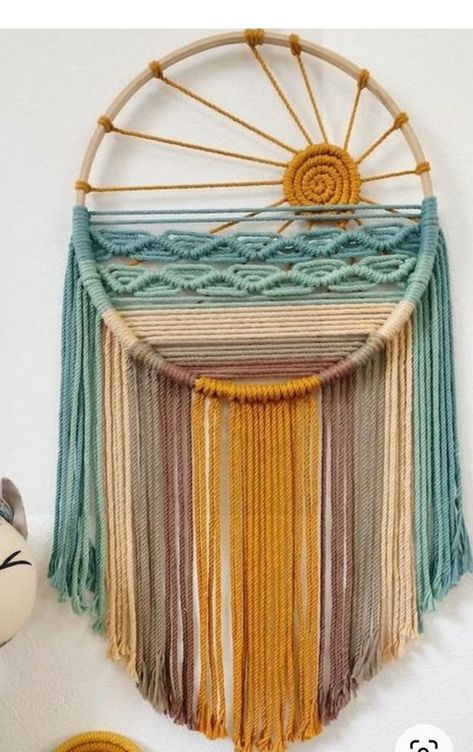 Macrame Patterns Free, Sunset Wall Decor, Diy Dream Catcher Tutorial, Modern Dream Catcher, Dream Catcher Tutorial, Macrame Wall Hanging Large, Dream Catcher Patterns, Dream Catcher Nursery, Wall Art Tutorial