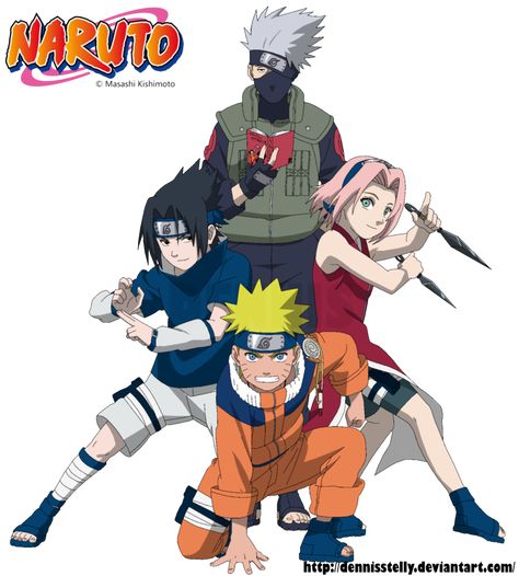 Team Kakashi, Naruto Birthday, Sasuke Uchiha Sharingan, Kurama Naruto, Naruto Team 7, Naruto Teams, Naruto Images, Naruto Drawings, Kakashi Sensei