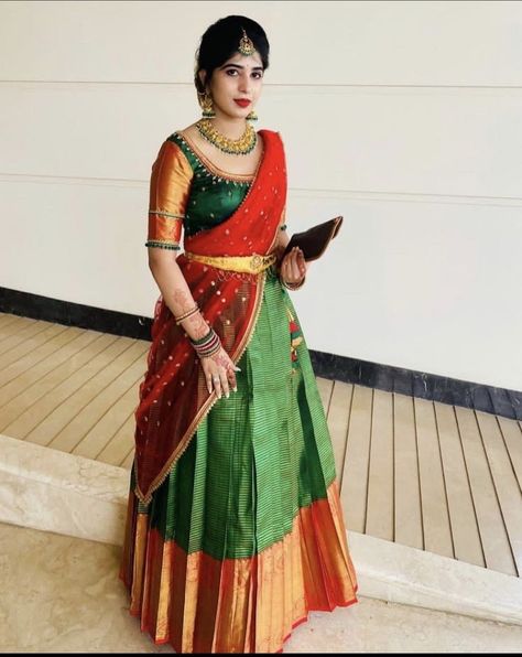 Net Half Saree Designs, Net Half Saree, Latest Half Saree Designs, Latest Salwar Designs, Traditional Half Saree Designs, Ghaghara Choli, Traditional Half Saree, Saree 2022, Lehenga Latest