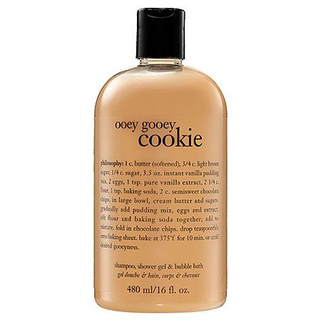 Ooey Gooey Cookies, Cookie Recipes Gooey, Philosophy Shower Gel, Body Wash Recipe, Philosophy Products, Gooey Cookies, Fresh Baked Cookies, Shower Skin Care, Ooey Gooey