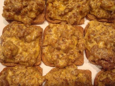 Hanky Panky Recipe, Cheese Toast, Party Food Appetizers, Appetizer Dips, Yummy Appetizers, Appetizers For Party, Appetizers Easy, Rye, Appetizer Snacks