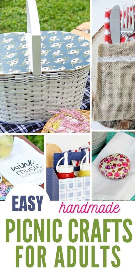 These picnic crafts for adults are perfect for summer dining outdoors. Summer Picnic Decor, Dollar Tree Picnic Ideas, Picnic Crafts, Assisted Living Crafts, Picnic Activities, Picnic Decorations, Summer Dining, Diy Classroom, Perfect Picnic