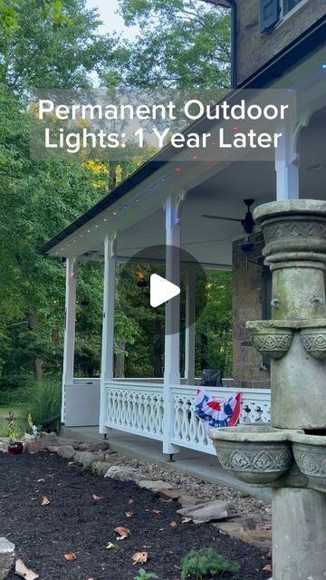 Tyler Bouldin on Instagram: "The risks of installing a product that requires climbing a ladder etc are that they’ll fail quickly or you just won’t use them, and after 13 months I am tickled pink by the permanent outdoor lights we installed on every building. They have made some great quality of life improvements by adding other colors and including a splice kit- I definitely highly recommend these! #theforgehouse #permanentoutdoorlights #ouroldhouse #govee #goveelights #goveeoutdoorlights #smarthome #smartlights #landscapelighting #homeautomation #beforeandafter #pa" Govee Permanent Outdoor Lights, Permanent Outdoor Lights, Govee Outdoor Permanent Lights, Shed Lighting Ideas, Patio Lights, Smart Lights, A Ladder, Outdoor Lights, Patio Lighting