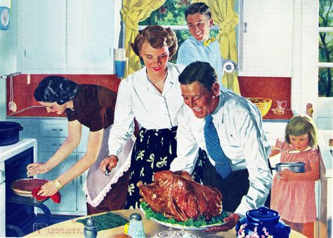 The bird is ready! #Thanksgiving #Christmas #1950s #family 1950s Family, Thanksgiving Dining, Cooking Thanksgiving Dinner, Autumn Images, Modern Thanksgiving, People Images, Retro Thanksgiving, Dinner Setting, Thanksgiving Dinner Table