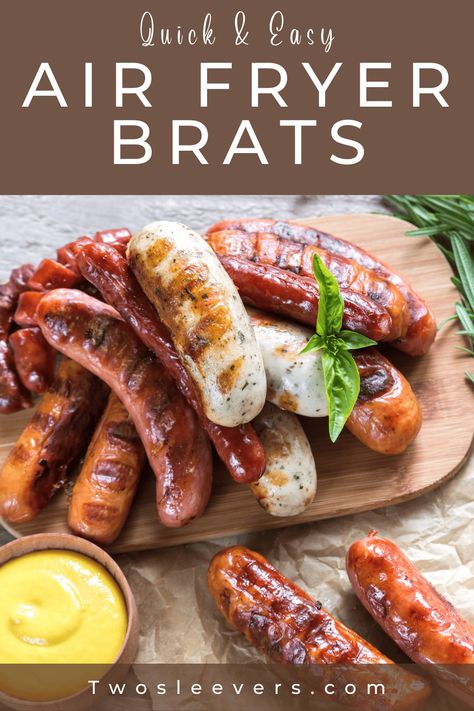 How To Air Fry Brats, Best Way To Cook Brats, Bratwurst In Air Fryer, Brats In Air Fryer, Air Fryer Bratwurst, Air Fryer Brats, Air Fryer Recipes Healthy Low Carb, How To Cook Brats, Bratwurst Recipes