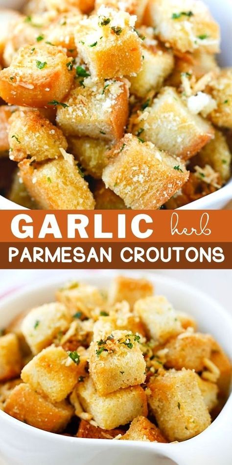 Panera Croutons Recipe, Keto Croutons Recipe, Best Homemade Croutons, Crouton Recipe Homemade, Parmesan Croutons Homemade, Homemade Croutons Easy Air Fryer, Homemade Croutons Air Fryer, Air Fryer Croutons Homemade, Croutons Homemade Air Fryer