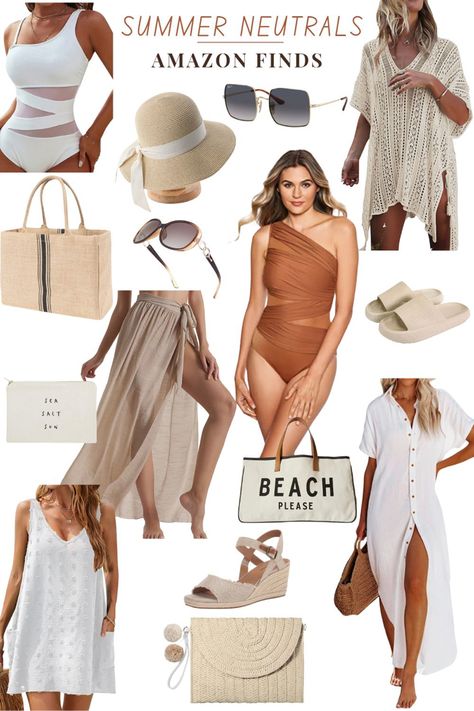 Mexico Outfits Vacation, Neutral Swimwear, Mexico Resort Outfits, Outfits Playa, Eltz Castle, Mexico Vacation Outfits, Swimwear 2024, Outfits For Mexico, Summer Neutrals