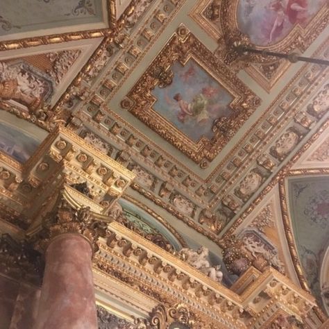 Victoria + Core, History Aesthetic, Era Victoria, Ceiling Murals, Castle Aesthetic, Ethereal Aesthetic, Royal Aesthetic, Princess Core, Gold Aesthetic