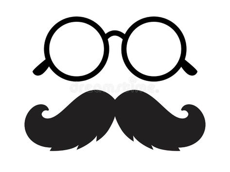 Hipster Mustache, Retro Glasses, Vector Background, Stock Vector, Vector Illustration, Design