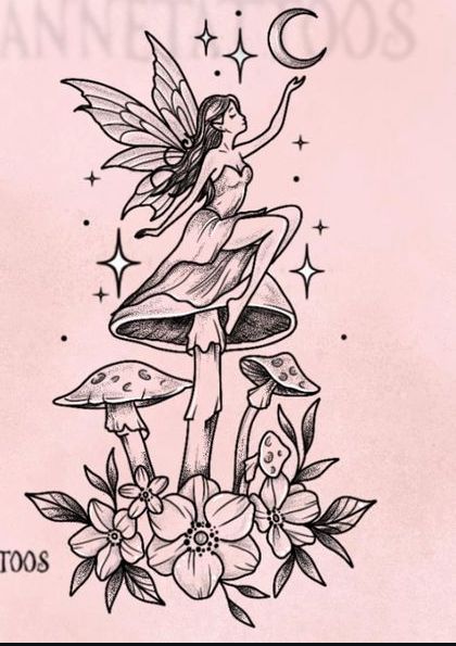 Fairy Outline, Fairy Tats, Fairy Sleeve Tattoo, Fairy Tattoo Ideas, Small Fairy Tattoos, Unity Tattoo, Angel Wings Clip Art, Miscellaneous Tattoos, Inspo To Draw