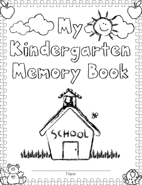 Mrs. Solis's Teaching Treasures: Our Kindergarten Memory Books and Freebie Kindergarten Memory Book Cover, Kindergarten Memory Book, Kindergarten Graduation Decorations, Drawing Alphabet, Kindergarten Graduation Certificate, Memory Book Cover, Memory Book Kindergarten, School Year Memories, Memory Book School