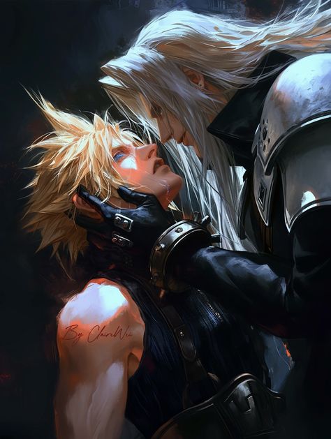 Cloud Sephiroth Fan Art, Red 13 Ff7, Cloud Fanart Ff7, Cloud Ff7 Fan Art, Sephiroth Banner, Cloud Strife X Sephiroth, Sephiroth Anime, Ff7 Genesis, Final Fantasy Vii Fanart