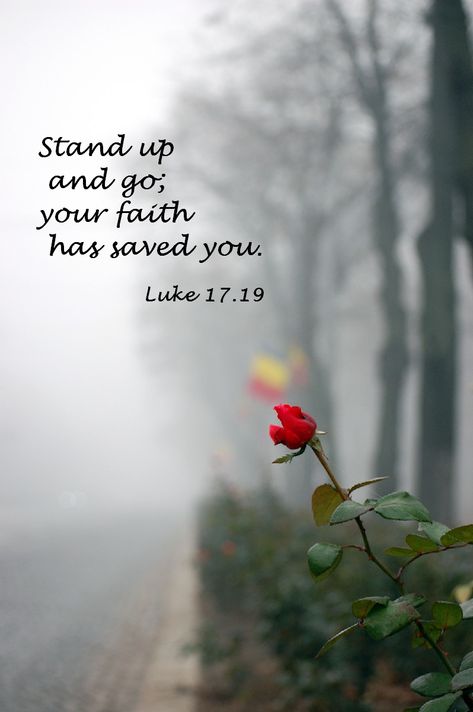 Luke 17 and 19   -  Then he said to him, “Rise and go; your faith has made you well.” Proverbs 23 7, Vertrouw Op God, 5 Solas, Luke 17, Woord Van God, Proverbs 23, Christian Woman, Ayat Alkitab, The Perfect Guy