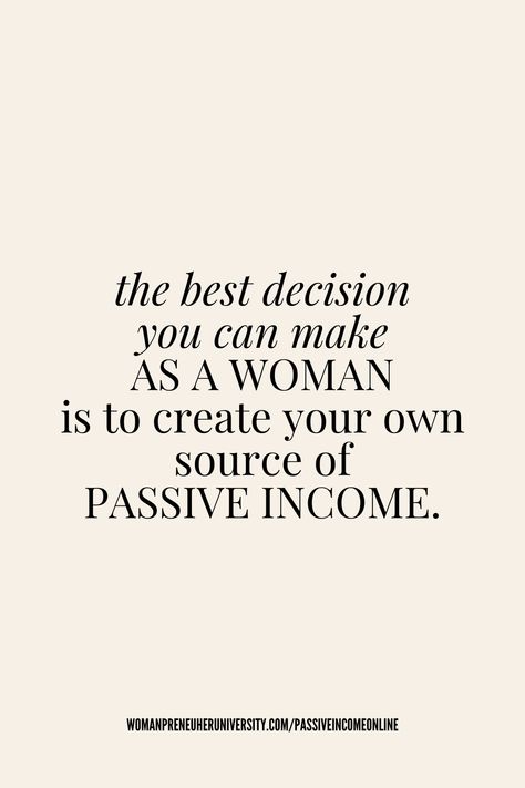 Passive Income Quotes, Business Vision Board, Passive Income Business, Course Creation, Vision Board Pictures, Business Inspiration Quotes, Boss Babe Quotes, Passive Income Ideas, Women In Business