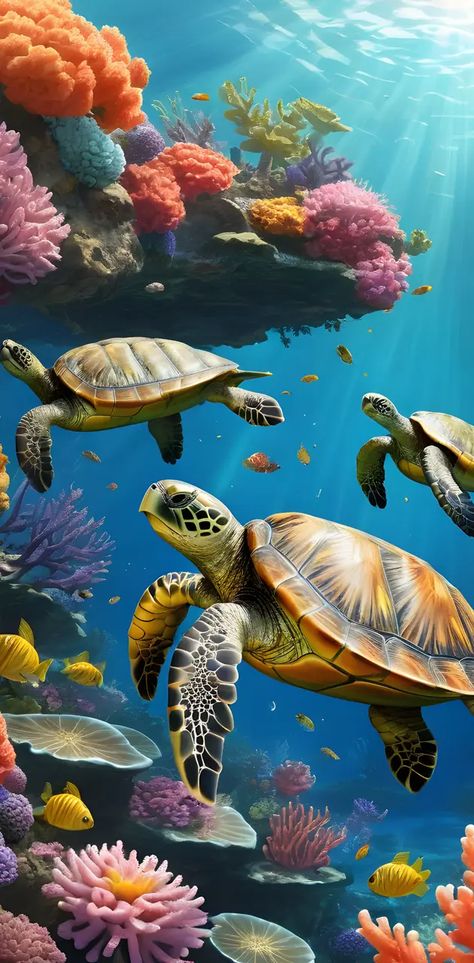 Sea Turtle Wallpaper, Turtle Wallpaper, Eagle Images, Turtle Shell, Sea Turtles, Marine Animals, Tropical Fish, Sea Turtle, Turtles