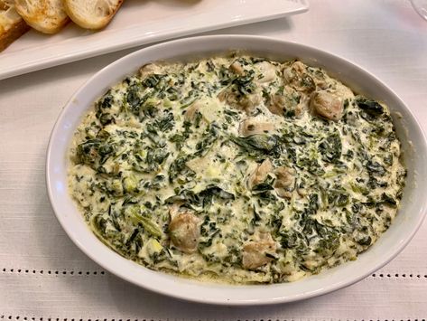 Oysters Rockefeller Dip · Hoopers Island Oyster Rockefeller Dip, Oyster Rockefeller Recipe No Shell, Oyster Dip Recipes, Oyster Rockefeller Recipe, Rockefeller Oysters, Oyster Dip, Oyster Dinner, Oyster Rockefeller, Rockefeller Recipe