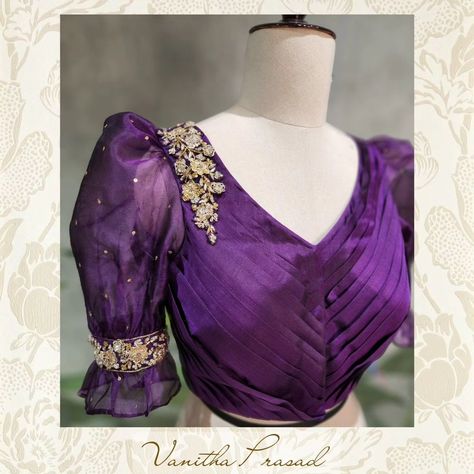 Oozing purple elegance. Royally made to order. #VPBridal #embroideredblouse #embroideredsilksaree #bridalblousedesigns… | Instagram Latest Bridal Blouse Designs, Blouse Designs Catalogue, Best Blouse Designs, New Saree Blouse Designs, Traditional Blouse Designs, Latest Model Blouse Designs, Fashionable Saree Blouse Designs, Cutwork Blouse Designs, Blouse Design Images