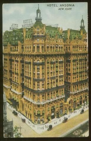 APARTMENT HOTEL ANSONIA NEW YORK CITY NY POSTCARD 1915 | #30187827 New York City Buildings, Old New York, Nyc Vintage, Nyc History, New York Architecture, New York City Photos, Nyc Hotels, Neoclassical Architecture, Vintage Architecture