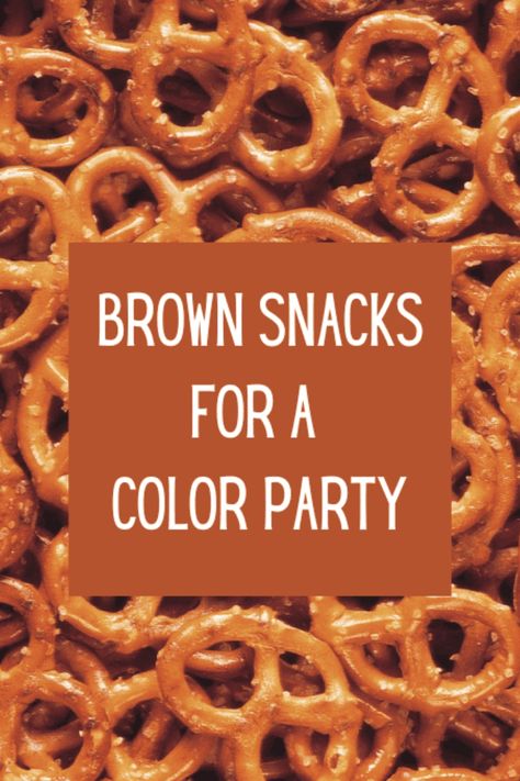 Get ready to turn your snack spread into a vibrant and delicious color party with our ultimate list of brown snack foods! We've compiled an extensive collection of over 350 brown-colored snacks that will add a touch of warmth and richness to your party. From savory treats like chocolate-covered pretzels and roasted almonds to sweet delights like brownie bites and caramel popcorn, this list has it all. Dive into the world of cocoa-infused goodness and discover unique brown snacks like coffee-fla Brown Savory Food, Brown Food Platter, Brown Snack Board, Brown Color Party Snacks, Brown Food Items For Color Party, Brown Theme Charcuterie Board, Brown Color Food Ideas, Color Theme Party Trays, Snacks By Color