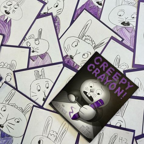 Creepy Crayon Craft, Creepy Crayon Book Craft, Harold And The Purple Crayon Activities Preschool, Creepy Crayon Activities, The Creepy Crayon, Creepy Crayon, The Crayon Box That Talked Activities, The Day The Crayons Came Home Activities, Crayon Activities